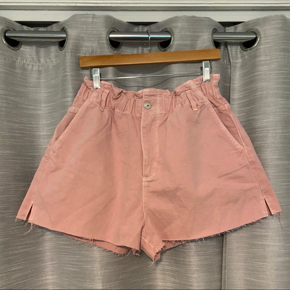 Zara Paperbag Denim Shorts NWOT